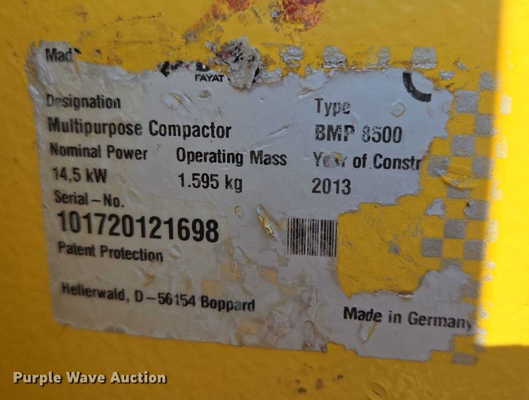 image for item DT7238 (3) Bomag BMP8500 trench compactors