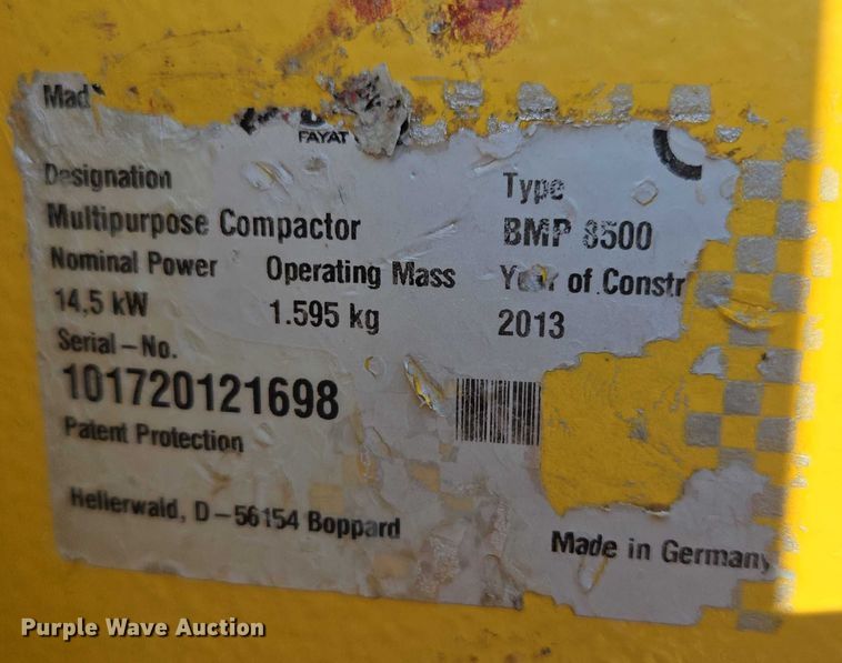 image for item DT7238 (3) Bomag BMP8500 trench compactors