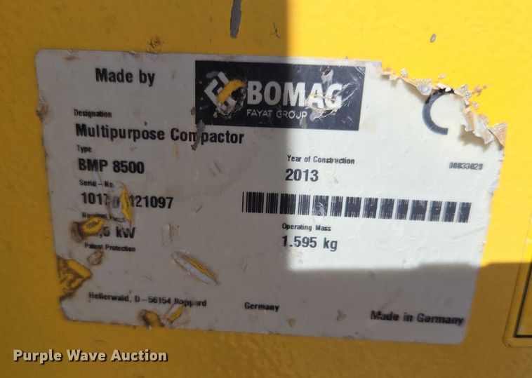 image for item DT7238 (3) Bomag BMP8500 trench compactors