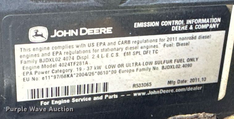 image for item DU9200 2011 Atlas XAS 185 JD7 air compressor