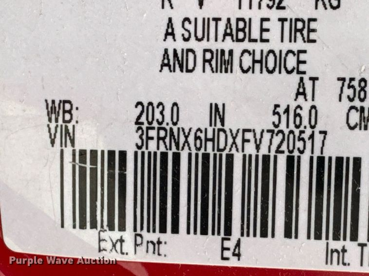 image for item DU9231 2015 Ford F650 utility / service truck