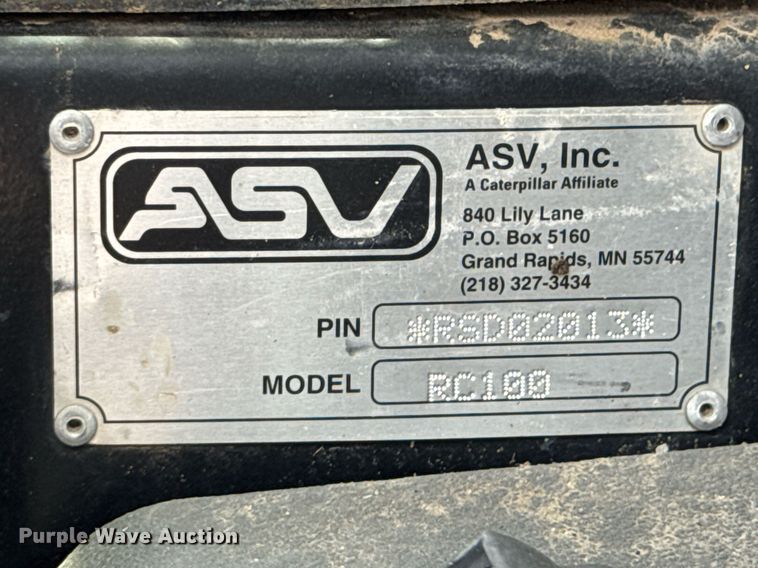 image for item DU9261 2005 ASV Posi-Track RC100 tracked skid steer loader