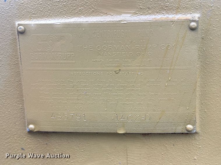 image for item DU9263 Gorman-Rupp 14C2-D pump