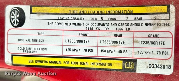 image for item DU9267 2012 Dodge Ram 3500 Crew Cab pickup truck