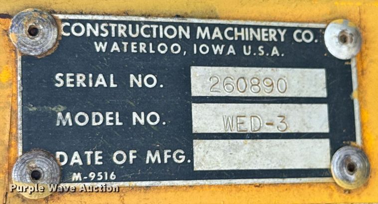 image for item DU9272 (2) Construction Machinery WED-3 horizontal drills