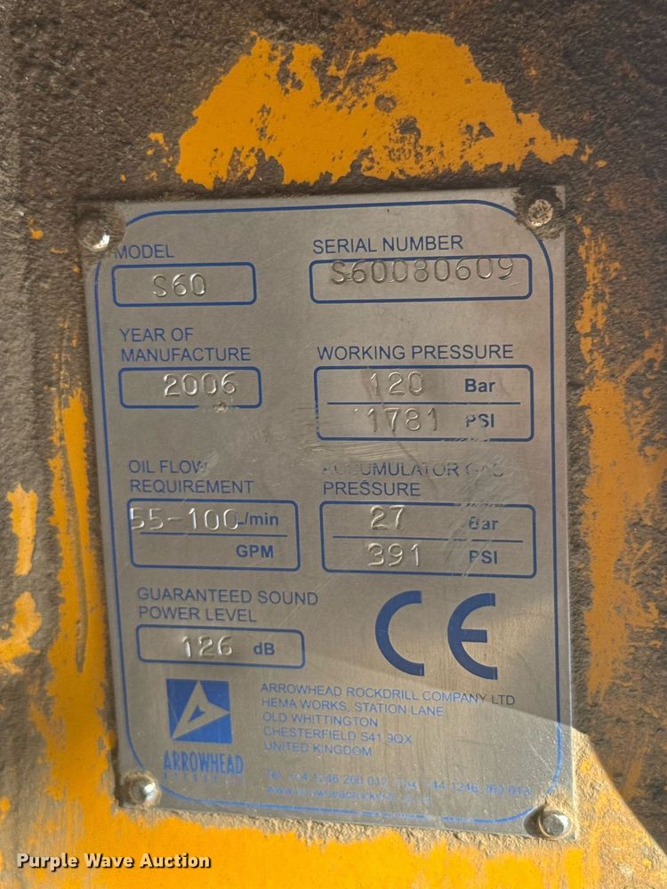 image for item DU9292 2006 Arrowhead S60 breaker