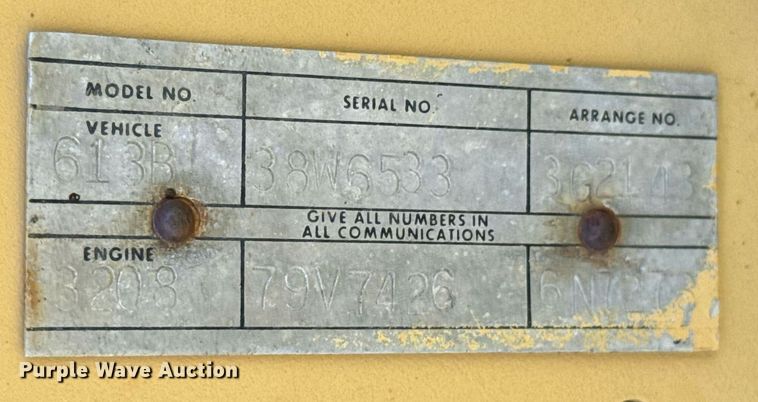 image for item DU9936 1980 Caterpillar 613B elevating scraper