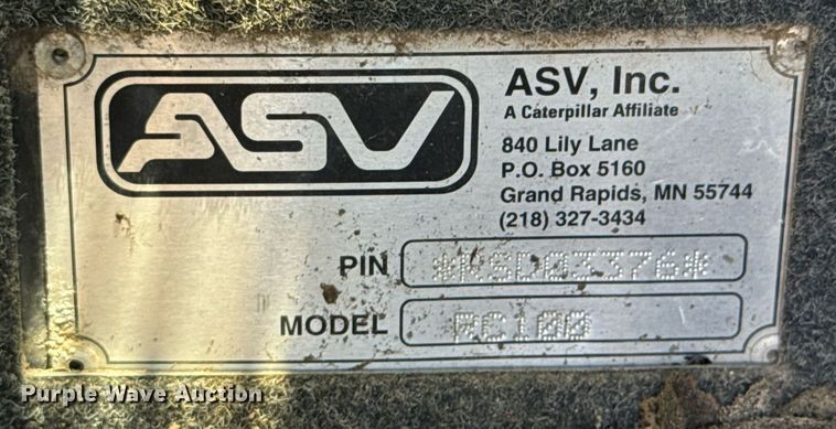 image for item DU9937 2007 ASV Posi-Track RC-100 tracked skid steer loader