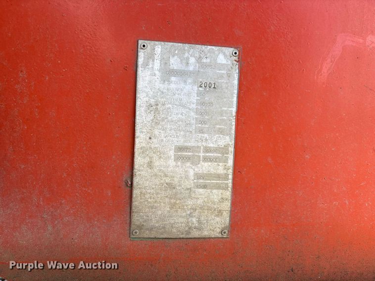 image for item DW7107 2001 JLG 600 SJ boom lift