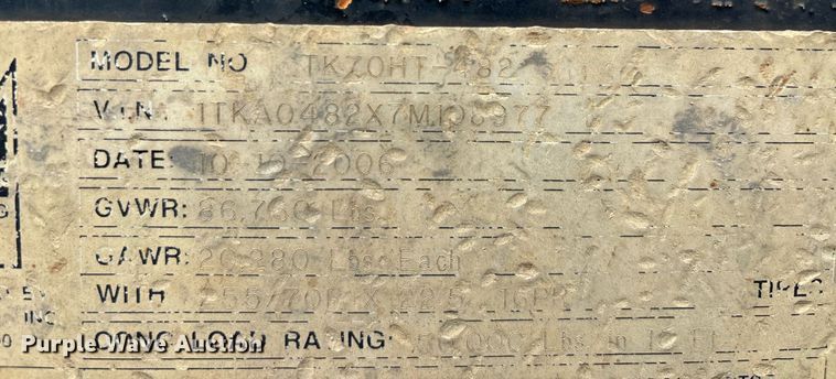 image for item DW7128 2007 Trail King drop deck hydraulic tail equipment trailer