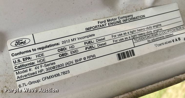 image for item DW7138 2012 Ford F550 Super Duty XL Crew Cab utility / service truck