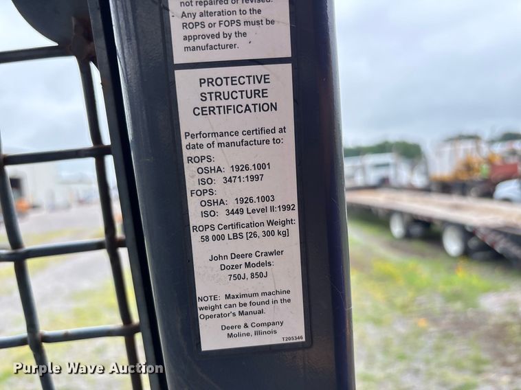 image for item DW7139 2008 John Deere 750J LT vibratory cable plow