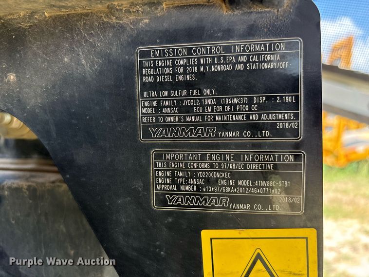 image for item DW7141 2018 Takeuchi TB240 mini excavator