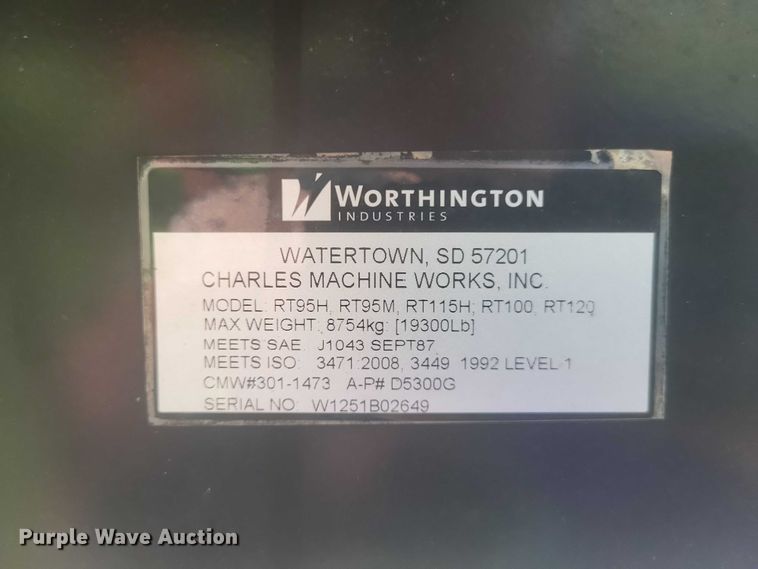 image for item DW7145 2015 Ditch Witch RT100 trencher