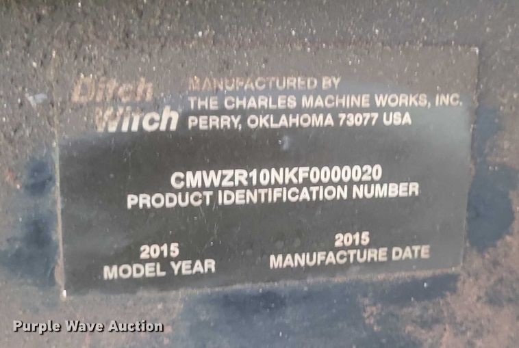 image for item DW7145 2015 Ditch Witch RT100 trencher