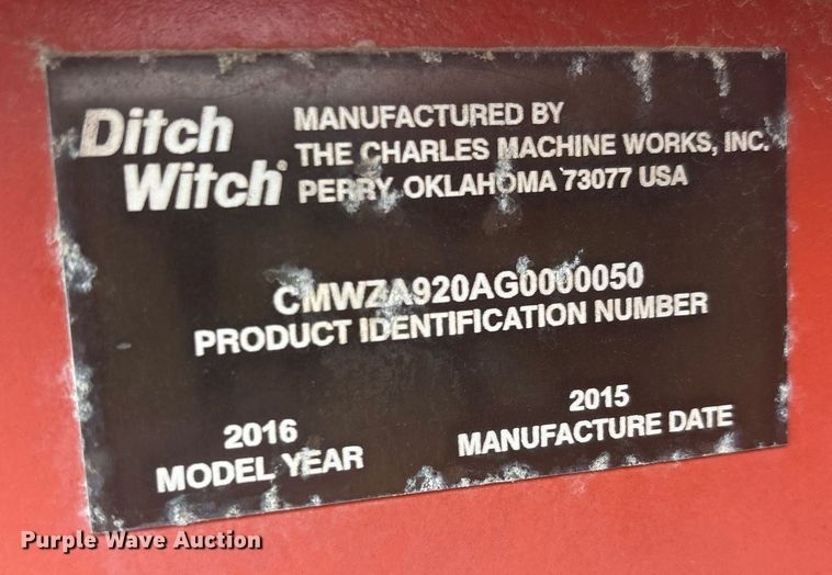 image for item DW7147 2015 Ditch Witch RT100 trencher