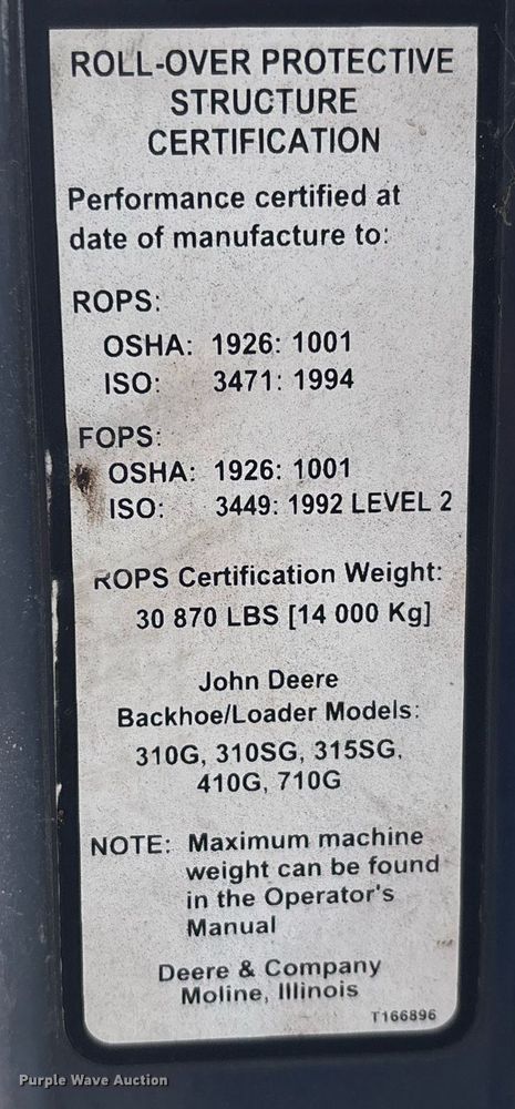 image for item DW7151 2005 John Deere 710G backhoe