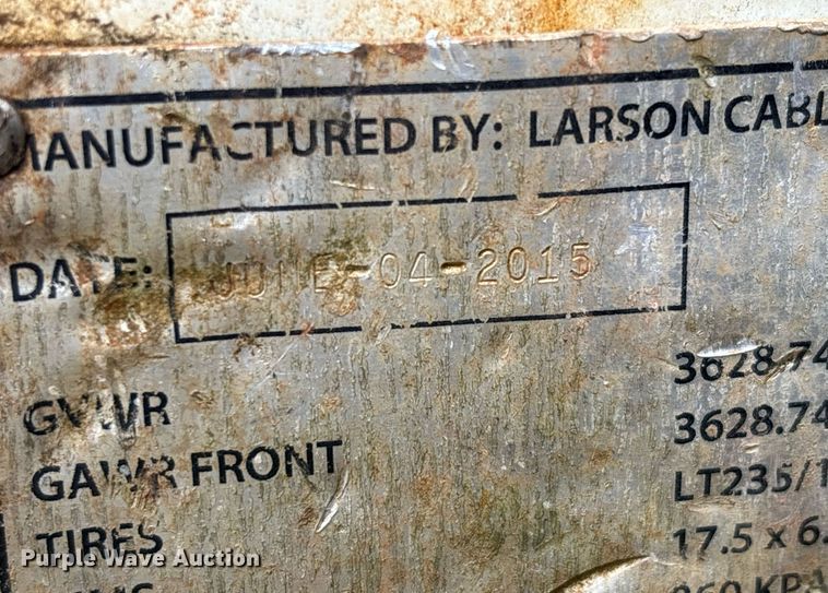 image for item DW7178 2015 Larson 5620 reel trailer