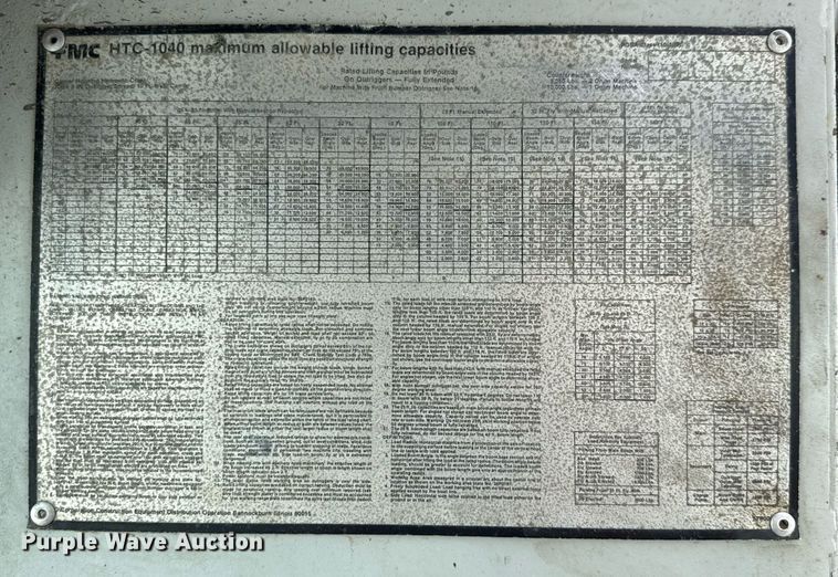 image for item DX5591 1981 FMC Link-Belt HTC-1040 crane