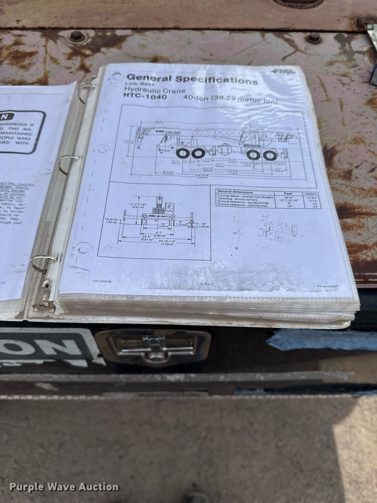 image for item DX5591 1981 FMC Link-Belt HTC-1040 crane