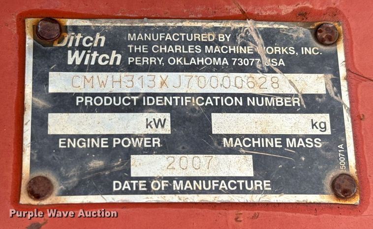 image for item DX5610 2007 Ditch Witch RT40 trencher