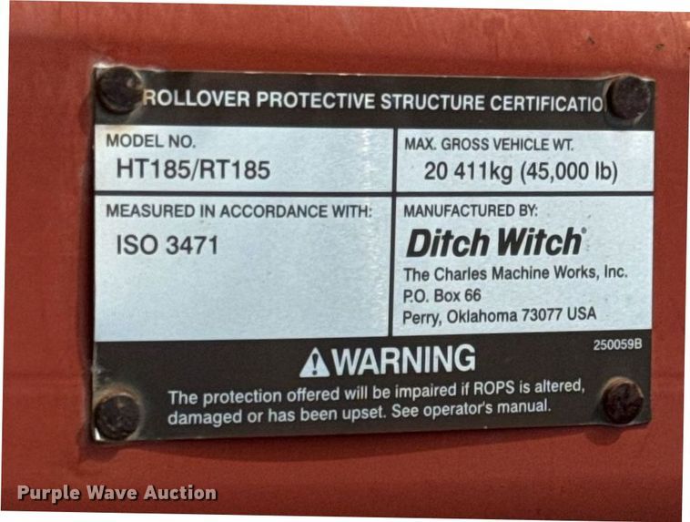 image for item DX5611 2004 Ditch Witch RT185T rock saw