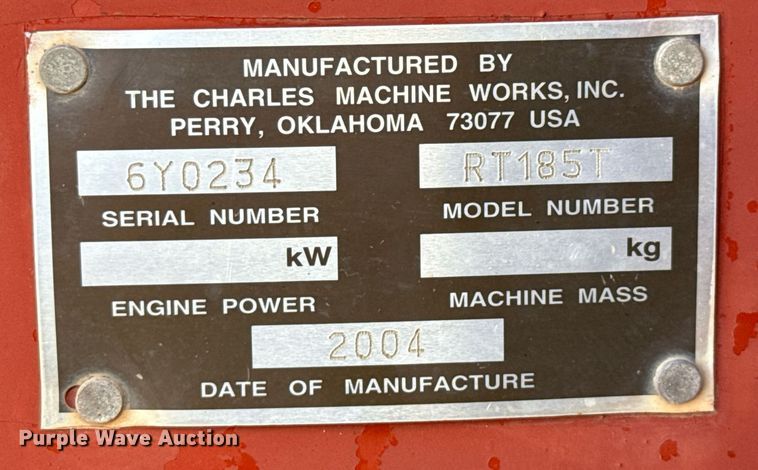 image for item DX5611 2004 Ditch Witch RT185T rock saw