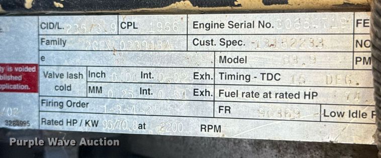 image for item DX5614 2002 Ingersoll-Rand SD77F TF single drum vibratory roller