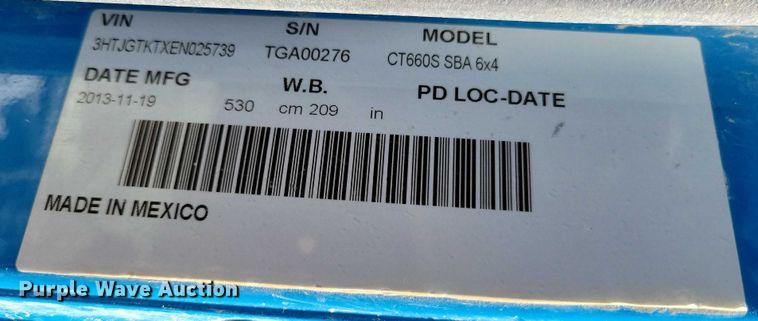 image for item DX7123 2014 Caterpillar CT660S dump truck