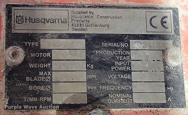 image for item DX7133 Husqvarna concrete saw