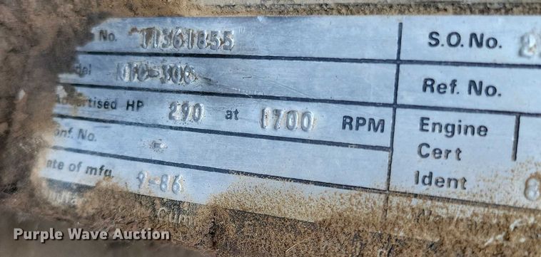 image for item DX7141 1987 International F9370 dump truck