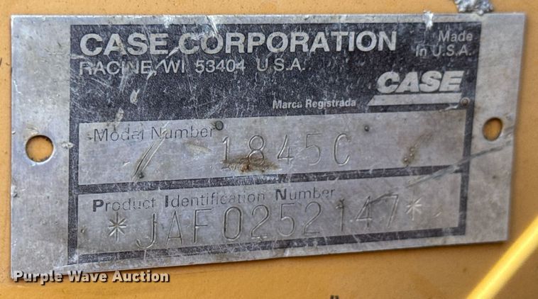 image for item DY0242 1988 Case 1845C skid steer loader