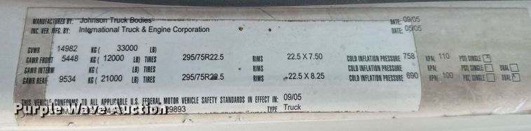 image for item DY0325 2006 International 4300 SBA water truck