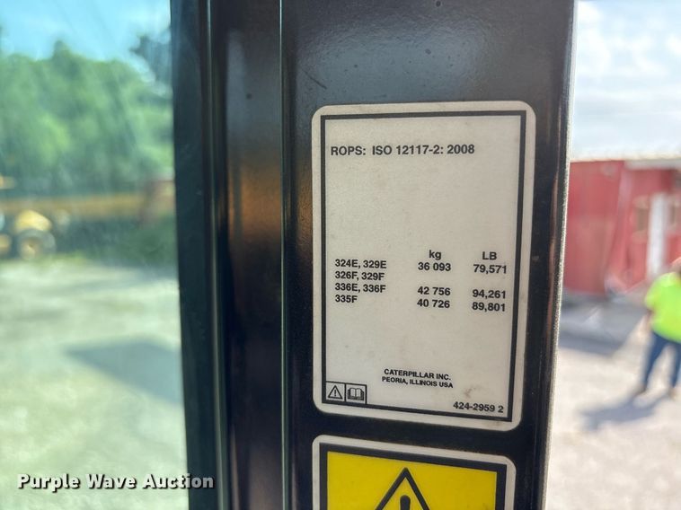image for item DY0662 2016 Caterpillar 336FL excavator