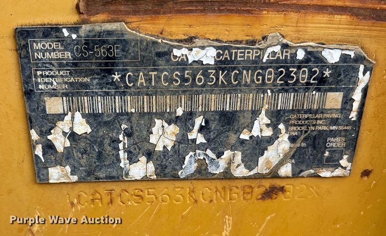 image for item DY0669 2007 Caterpillar CS563E single drum vibratory roller