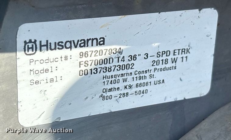image for item DY0671 2018 Husqvarna FS7000D concrete saw