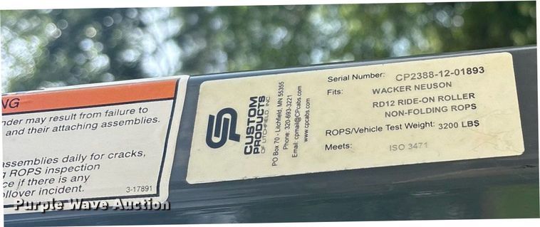 image for item DY0674 2021 Wacker Neuson RD12 double drum vibratory roller