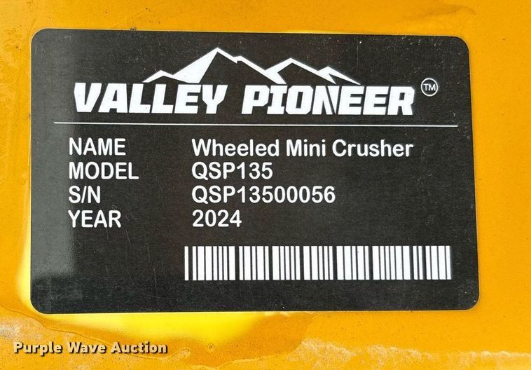 image for item DY0707 2024 Valley Pioneer QSP135 jaw crusher