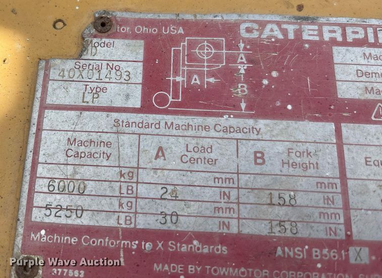 image for item DY2495 Caterpillar forklift
