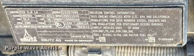 image for item DY8095 2018 Skyjack SJ1056TH telehandler