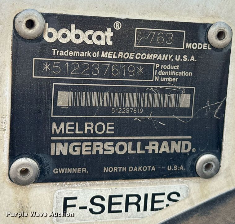 image for item DZ8624 1999 Bobcat 763 skid steer loader