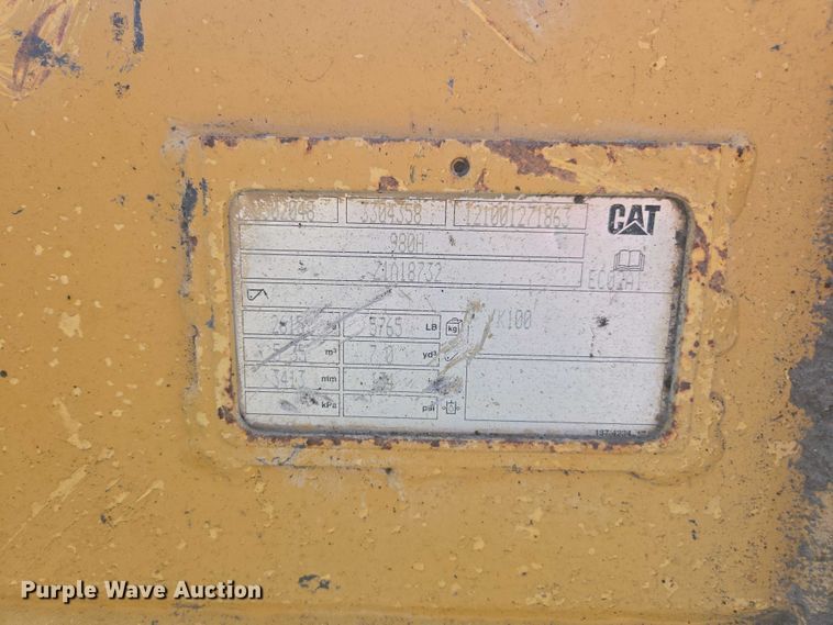 image for item EA2459 2013 Caterpillar 980K wheel loader