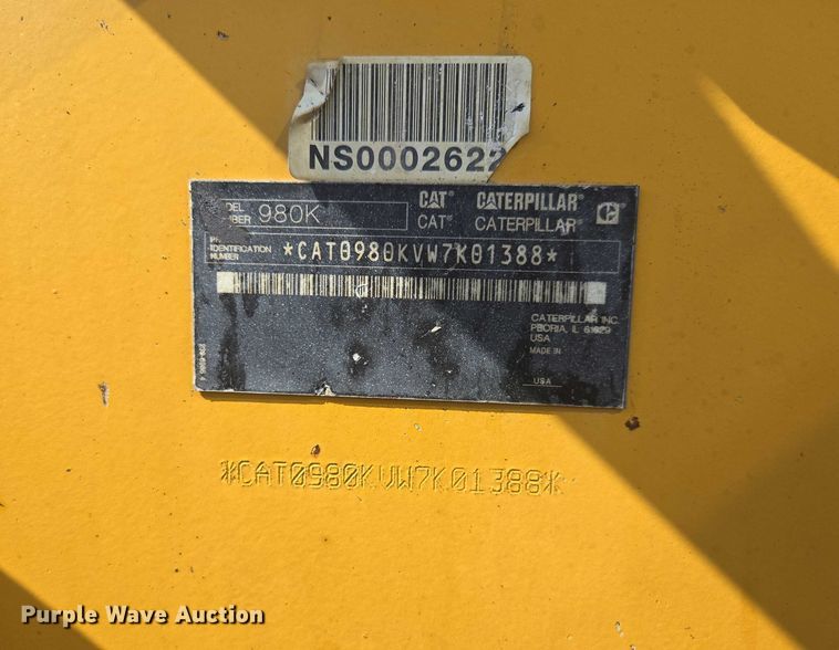 image for item EA2459 2013 Caterpillar 980K wheel loader