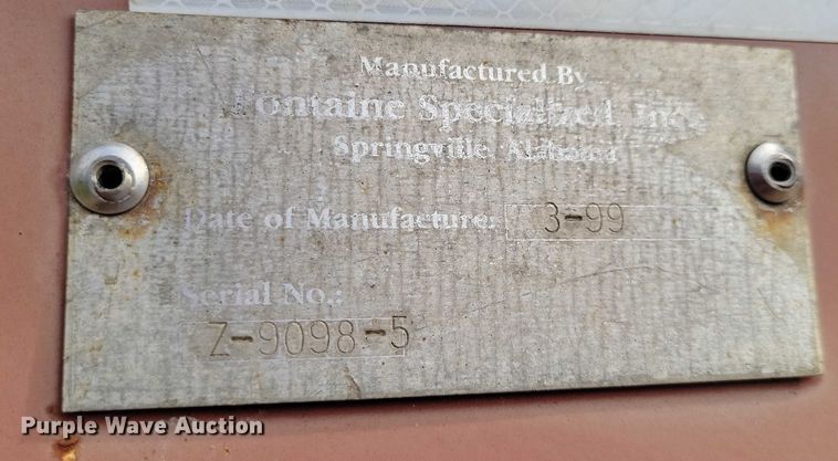 image for item EA2460 1999 Fontaine Specialized TH55-FLD lowboy equipment trailer