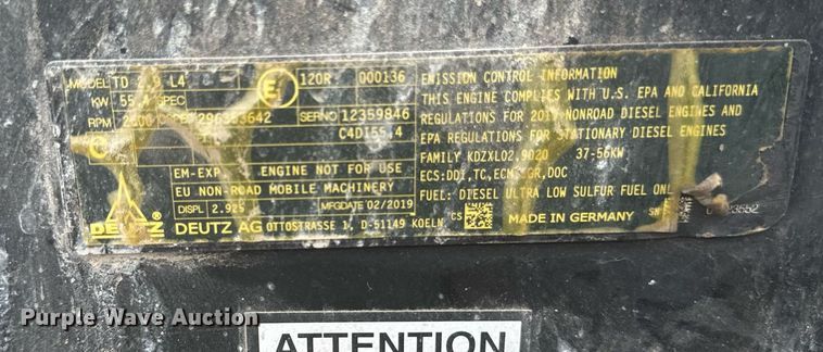 image for item EB2692 2019 Vermeer D20x22 III directional boring unit