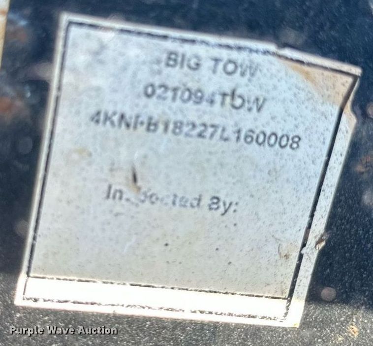 image for item EB2707 2007 Big Tow equipment trailer