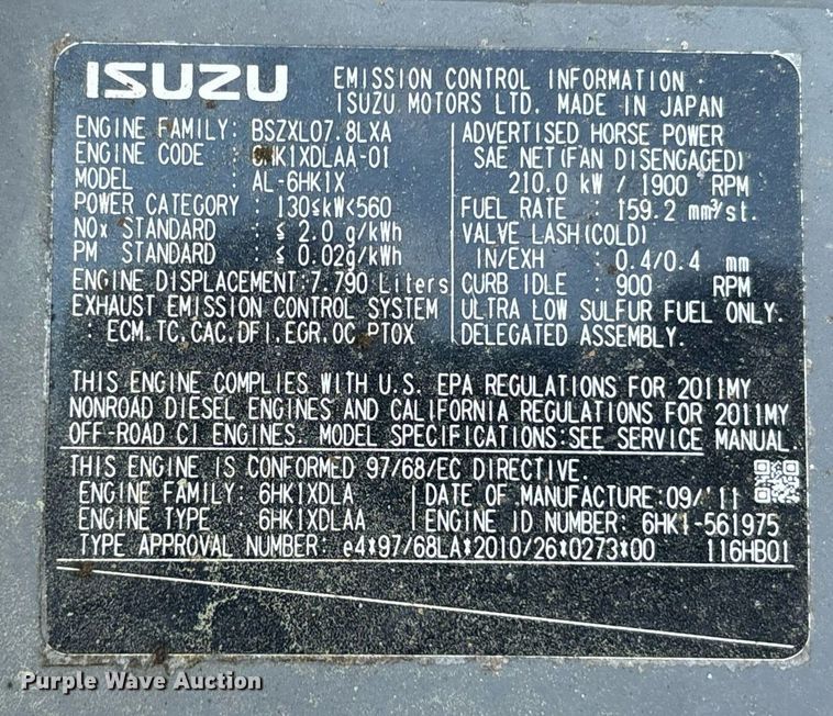 image for item EC3721 2011 Link-Belt 350X excavator