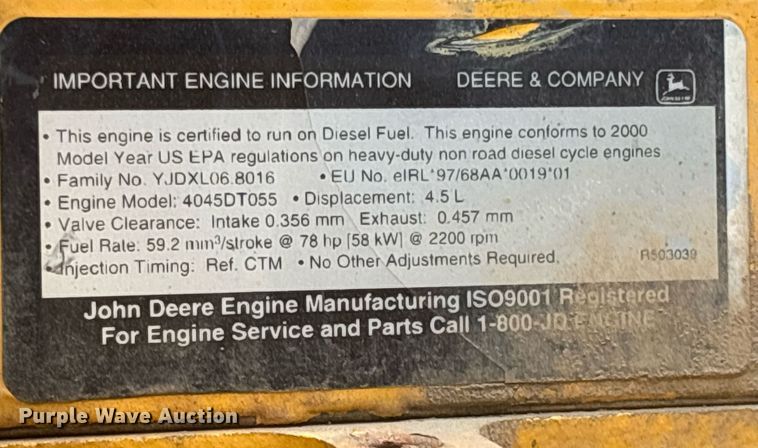 image for item EC3732 2000 John Deere 310E backhoe