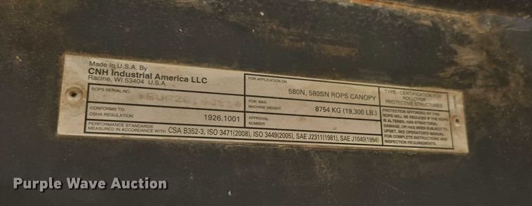 image for item ED2115 2015 Case 580N backhoe