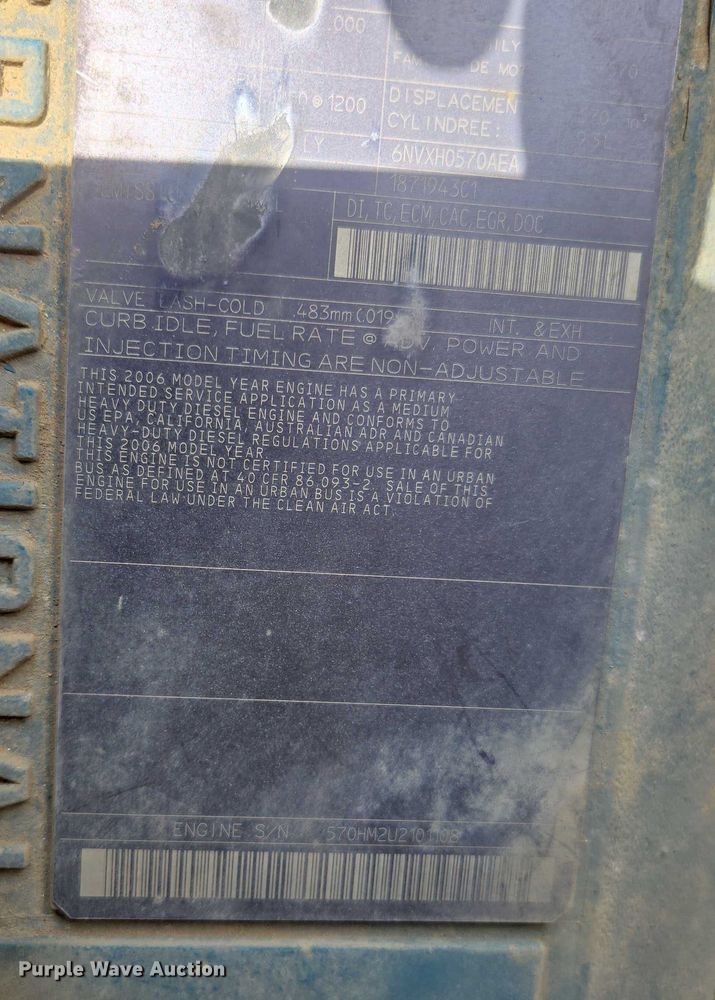 image for item ED2119 2006 International 7500 sewer jetter truck